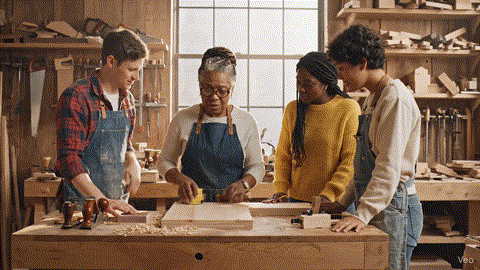 Learning woodworking